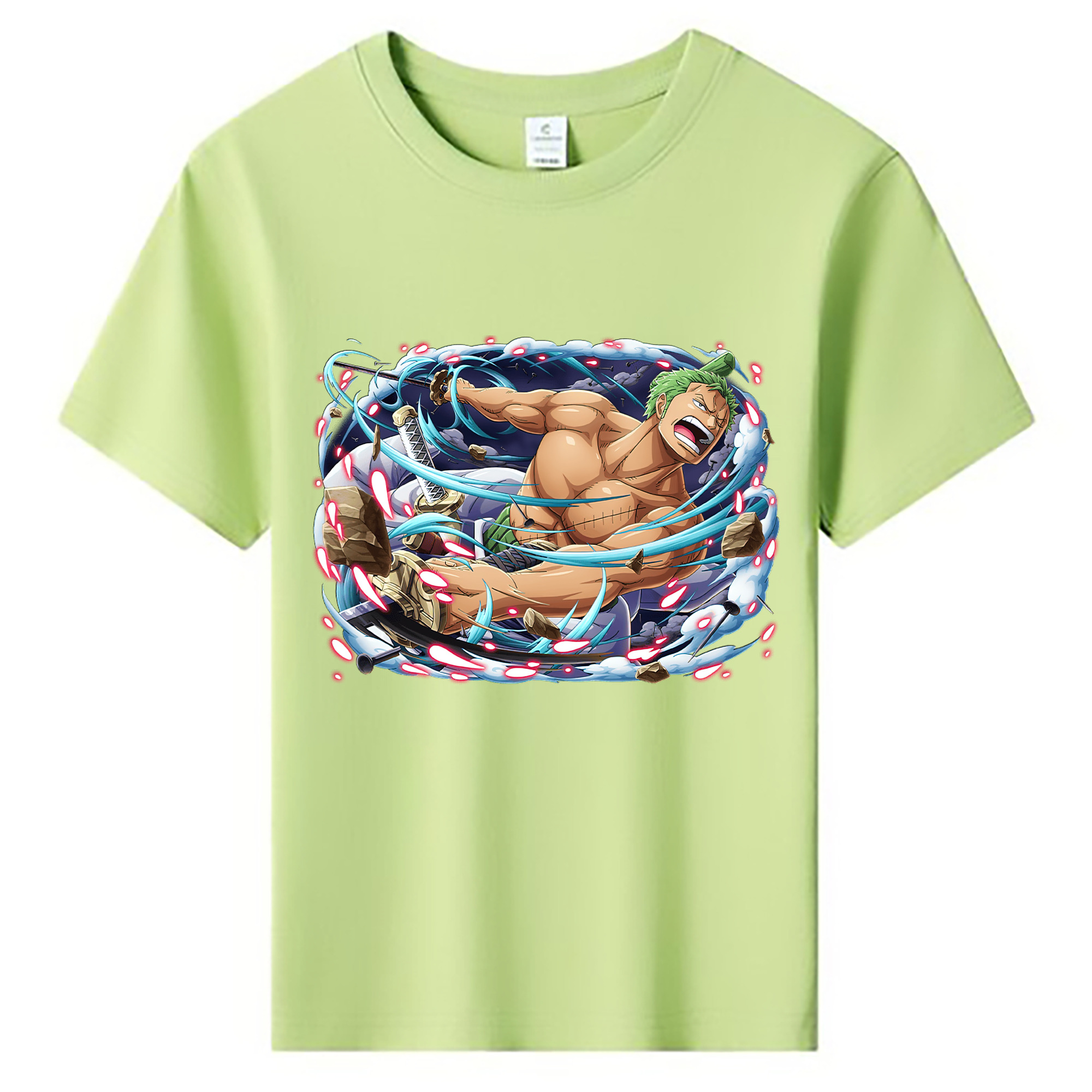 ワンピース ロロノア・ゾロ ONE PIECE Roronoa Zoro 綿100％キッズTシャツ（フロントプリント）
